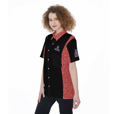 RP-All-Over Print Women's Short Sleeve Shirt With Pocket