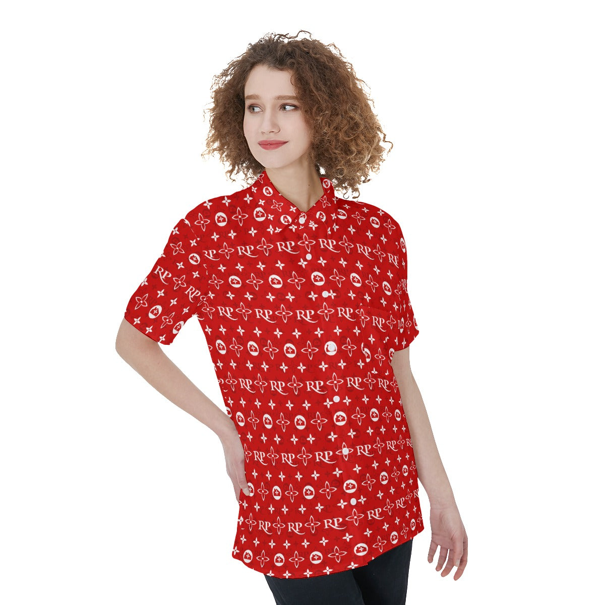RP XMAS LV-All-Over Print Women's Short Sleeve Shirt With Pocket - Real  Team Shop