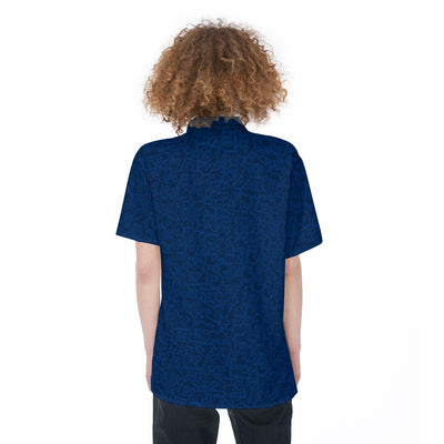 RP-All-Over Print Women's Short Sleeve Shirt With Pocket