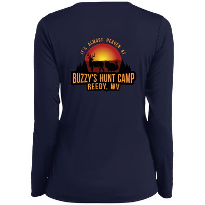 Buzzy's-LST353LS Ladies’ Long Sleeve Performance V-Neck Tee