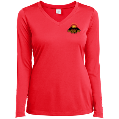 Buzzy's-LST353LS Ladies’ Long Sleeve Performance V-Neck Tee