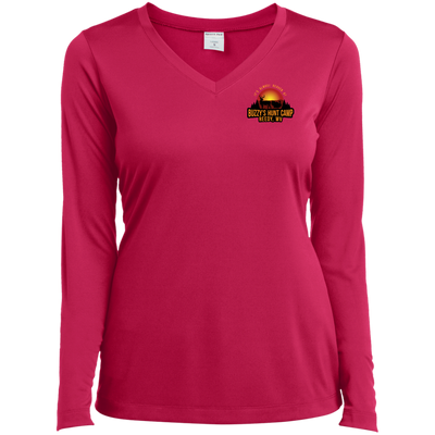 Buzzy's-LST353LS Ladies’ Long Sleeve Performance V-Neck Tee