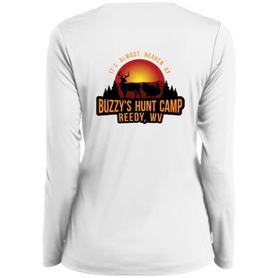 Buzzy's-LST353LS Ladies’ Long Sleeve Performance V-Neck Tee