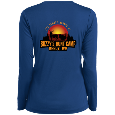 Buzzy's-LST353LS Ladies’ Long Sleeve Performance V-Neck Tee