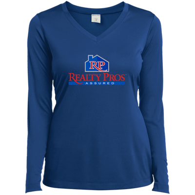 Realty Pros-Ladies’ Long Sleeve Performance V-Neck Tee