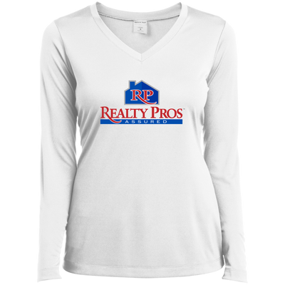 Realty Pros-Ladies’ Long Sleeve Performance V-Neck Tee