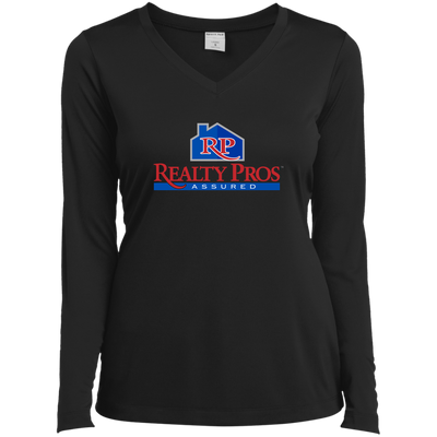 Realty Pros-Ladies’ Long Sleeve Performance V-Neck Tee