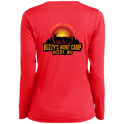 Buzzy's-LST353LS Ladies’ Long Sleeve Performance V-Neck Tee