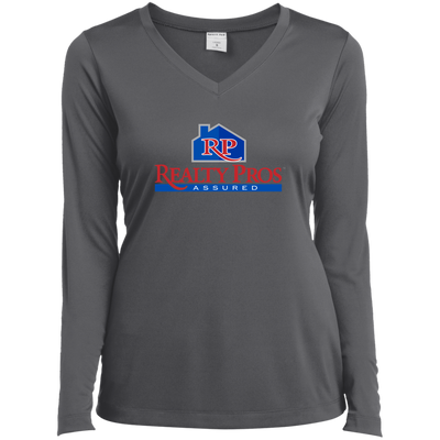 Realty Pros-Ladies’ Long Sleeve Performance V-Neck Tee