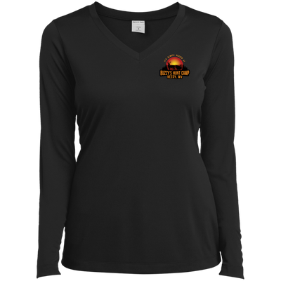 Buzzy's-LST353LS Ladies’ Long Sleeve Performance V-Neck Tee