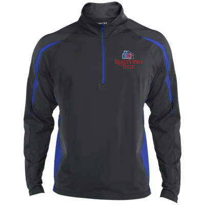 Realty Pro Title-Men's Sport Wicking Colorblock 1/2 Zip