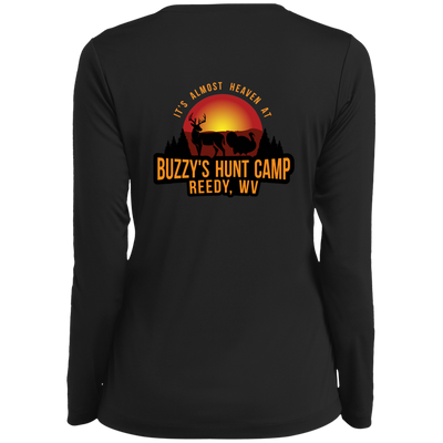 Buzzy's-LST353LS Ladies’ Long Sleeve Performance V-Neck Tee