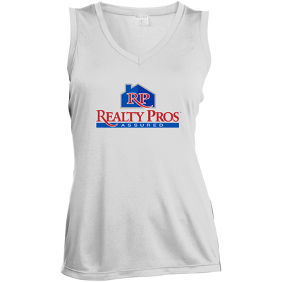 Realty Pros-Ladies' Sleeveless V-Neck Performance Tee