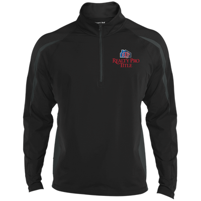 Realty Pro Title-Men's Sport Wicking Colorblock 1/2 Zip