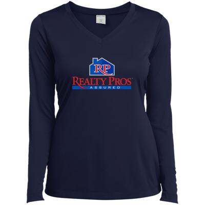 Realty Pros-Ladies’ Long Sleeve Performance V-Neck Tee