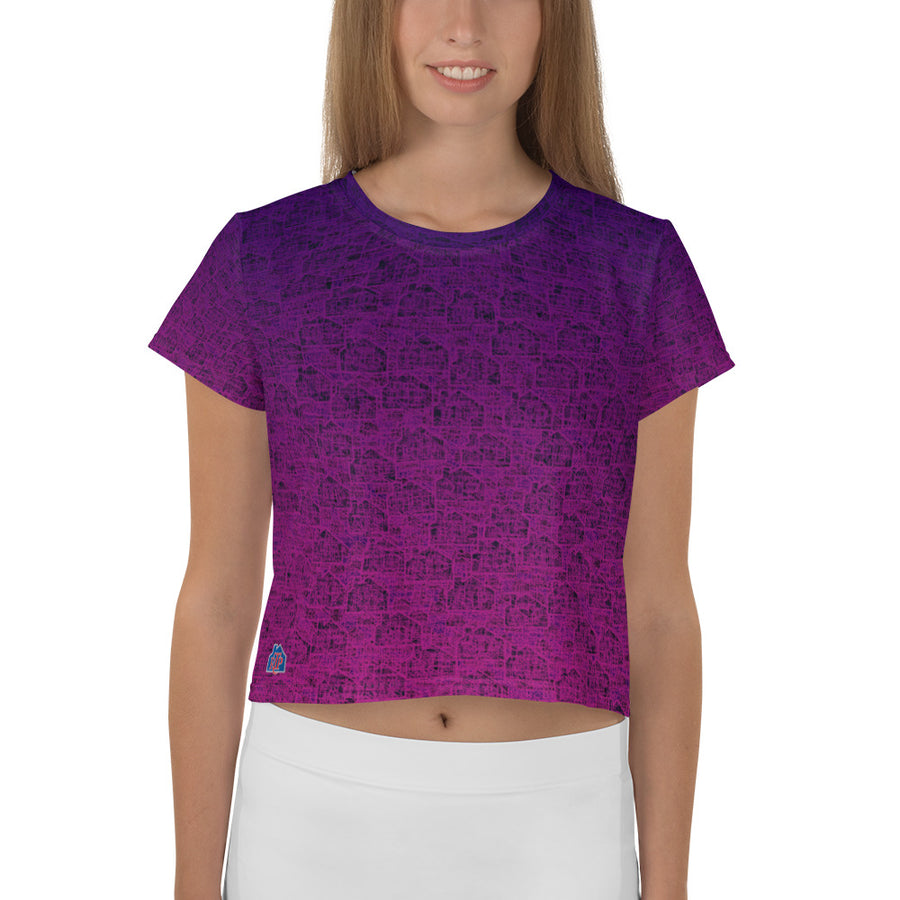 RPT-All-Over Print Crop Tee