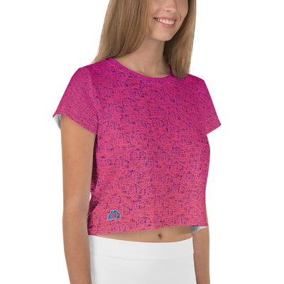RPT-All-Over Print Crop Tee